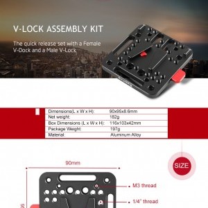SmallRig V-Lock Assembly Kit, összeszerelő készlet (1846C)-9