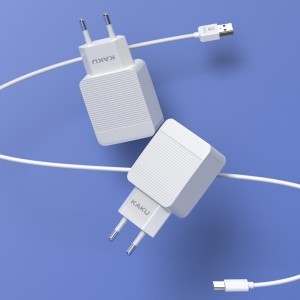 Kaku Hayoi Hálózati töltő adapter 2x USB - 12W 2.4A + USB Type-C kábel fehér