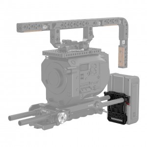 SmallRig V Mount Battery Plate, akkumulátor adapter Dual 15mm Rod Clamp, rúdbilincs csatlakozással (3016)-4