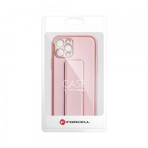 iPhone XR Forcell Leather Kickstand tok rózsaszín