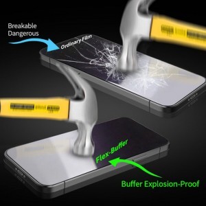 iPhone 12 Pro Max Bestsuit Flex-Buffer Hybrid 5D kijelzővédő üvegfólia antibakteriális fekete