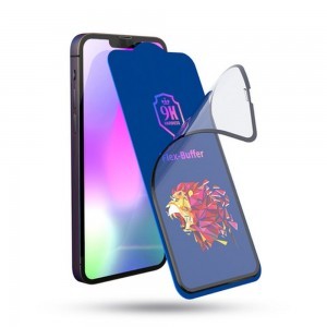 iPhone 13/ 13 Pro / 14 Bestsuit Flex-Buffer Hybrid 5D kijelzővédő üvegfólia antibakteriális fekete