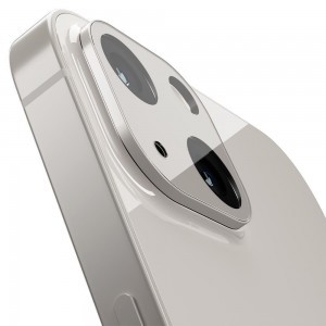 iPhone 13 mini / 13 Spigen Optik.TR 2x kameralencsevédő 9H üveg Starlight (AGL04038)