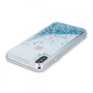iPhone 13 Pro Liquid Sparkle folyékony flitteres tok kék
