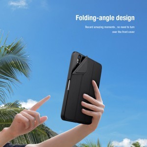 iPad Mini 6 2021 Nillkin Bevel Környezetbarát Bőr Tok Fekete