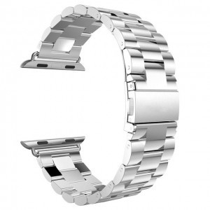 Apple Watch 4/5/6/7/8/SE (38/40/41mm) TRPH fém óraszíj ezüst színű