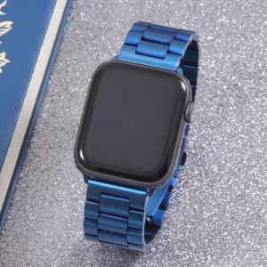 Apple Watch 4/5/6/7/8/SE (38/40/41mm) fém óraszíj kék színű Alphajack