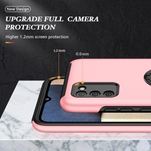 Samsung Galaxy A03s TPU tok kihajtható mágneses támasszal rózsaszín Alphajack