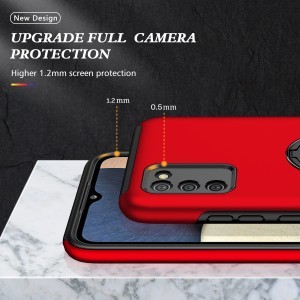 Samsung Galaxy A03s TPU tok kihajtható mágneses támasszal piros Alphajack