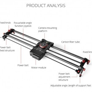 YELANGU L60TC 60cm motoros karbon kamera slider-2