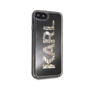 iPhone 7/8/SE 2020/ SE 2022 Karl Lagerfeld PC/TPU Liquid Glitter Mirror tok fekete (KLHCI8KAGBK)