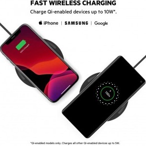 Belkin Boost Charge Vezeték Nélküli Wireless Qi Gyorstöltő + Micro USB Kábel 10W, Fehér