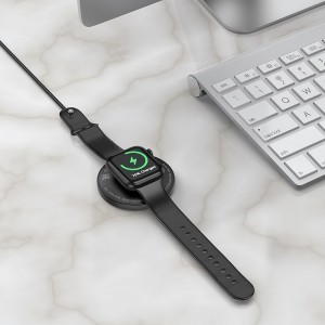 Hoco 2in1 Soarer Vezeték nélküli Qi töltő MagSafe és Apple Watch fekete