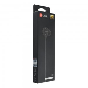 UiiSii U8 Hi-Fi Premium Vezetékes Fülhallgató fekete 3.5mm jack