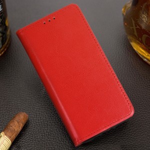 Xiaomi Redmi 10 Book Special bőr fliptok piros