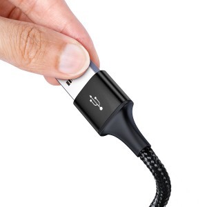 Baseus Rapid 3 az 1-ben USB - Micro USB, Lightning, USB Type-C kábel 3.5A 1.2 m fekete