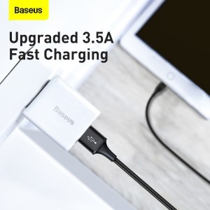 Baseus Rapid 3 az 1-ben USB - Micro USB, Lightning, USB Type-C kábel 3.5A 1.2 m fekete