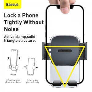 Baseus Easy Controll univerzális autós telefontartó fekete, kör szellőzőhöz (SUYK000201)