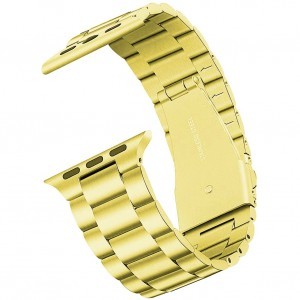 Apple Watch 4/5/6/7/8/SE (38/40/41mm) fém óraszíj arany színű Alphajack