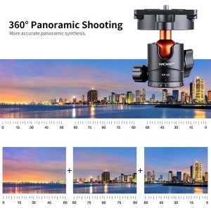 KF Concept SA225C1 karbon fényképező állvány, tripod gömbfejjel (KF09.094)-5