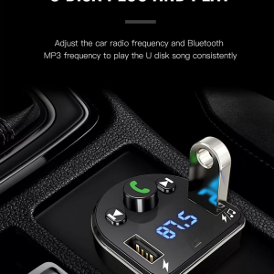 XO Bluetooth FM transmitter és autós töltő fekete