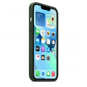 iPhone 13 bőrtok sötét mamutfenyőzöld (MM173ZM/A) Apple gyári MagSafe-rögzítésű
