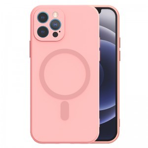iPhone 12 Pro MAX TEL PROTECT MagSilicone tok világos rózsaszín