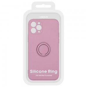 iPhone 13 Vennus szilikon tok hátlapi gyűrűvel lila