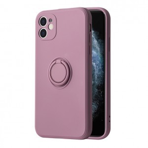 iPhone 13 Vennus szilikon tok hátlapi gyűrűvel lila