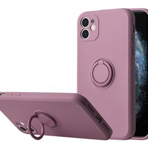 iPhone 13 Mini Vennus szilikon tok hátlapi gyűrűvel lila