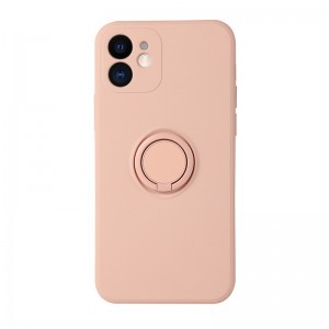 iPhone 13 Pro Max Vennus szilikon tok hátlapi gyűrűvel világos rózsaszín