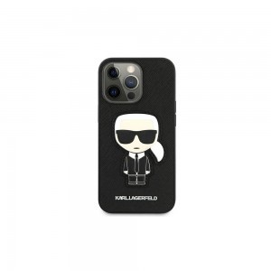 iPhone 13 Pro Karl Lagerfeld Saffiano Head tok fekete (KLHCP13LOKPK)