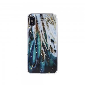 iPhone 14 Plus Gold Glam tok Feathers
