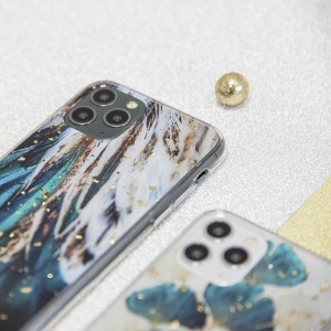 iPhone 11 Gold Glam tok Feathers