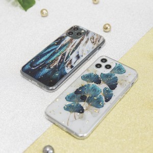 Samsung Galaxy S21 FE Gold Glam tok Feathers