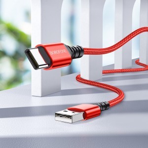Borofone BX54 Ultra Bright USB - USB Type-C kábel 2.4A 1m piros