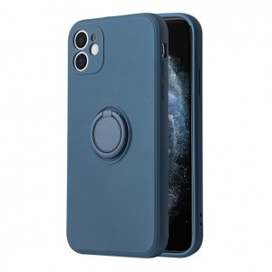 iPhone 13 Pro Max Vennus szilikon tok hátlapi gyűrűvel kék