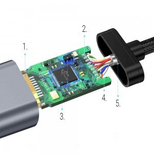 Choetech egyirányú adapter USB Type C-HDMI 4K 60Hz 1,5m szürke (HUB-H12)