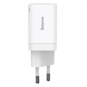 Baseus Super Pro gyors fali töltő adapter USB / USB Type C 30W Power Delivery Quick Charge fehér (CCSUPP-E02)