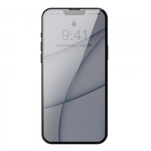 iPhone 13 Pro Max/14 Plus Baseus Anti Spy 2x kijelzővédő üvegfólia 0,3 mm fekete kerettel (SGQP010801)