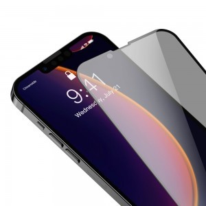 iPhone 13 Mini Baseus Anti Spy Full Screen Glass 0,23mm 2x kijelzővédő üvegfólia fekete kerettel (SGQP020301)