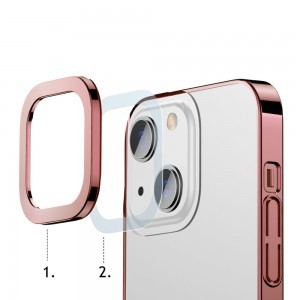 iPhone 13 Baseus Glitter kemény PC tok rózsaszín (ARMC000904)