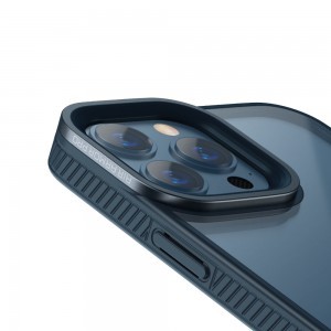 iPhone 13 Pro Baseus Crystal kemény tok TPU kerettel kék (ARJT000703)