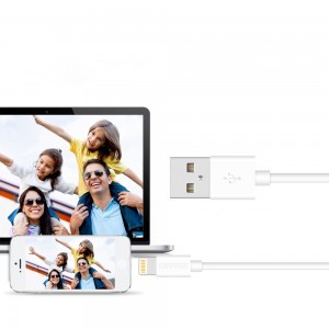 Choetech USB-A - Lightning MFI kábel 1,8 m fehér (IP0027)
