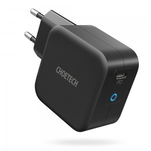 Choetech GaN USB Type C fali töltő adapter 61W Power Delivery fekete (Q6006)