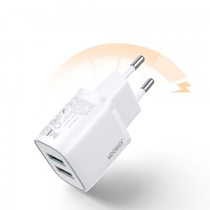 Joyroom fali töltő adapter 2x USB 2,1A fehér (L-2A101)