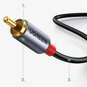 Ugreen USB Type-C  - 2RCA audio kábel 1.5m szürke (20193 CM451)
