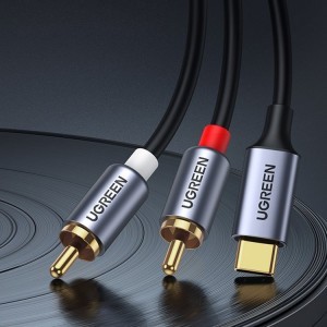 Ugreen USB Type-C  - 2RCA audio kábel 1.5m szürke (20193 CM451)