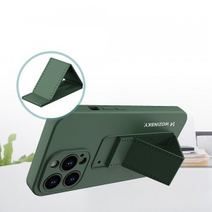 iPhone 13 Wozinsky Kickstand flexibilis szilikon tok menta zöld