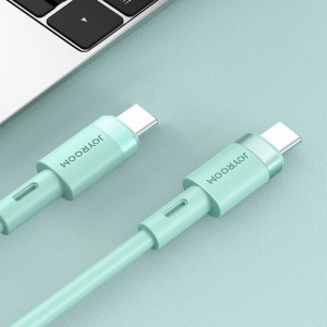 Joyroom USB Type C - USB Type C kábel 3A 1.8m zöld